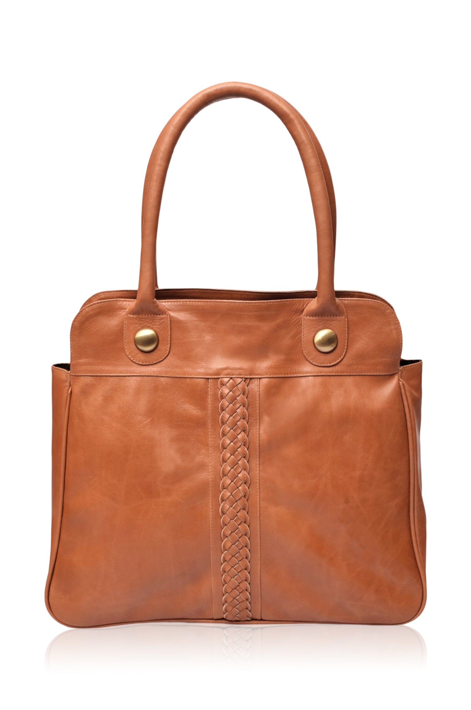 LUXE Bali hand-braided collection leather tote