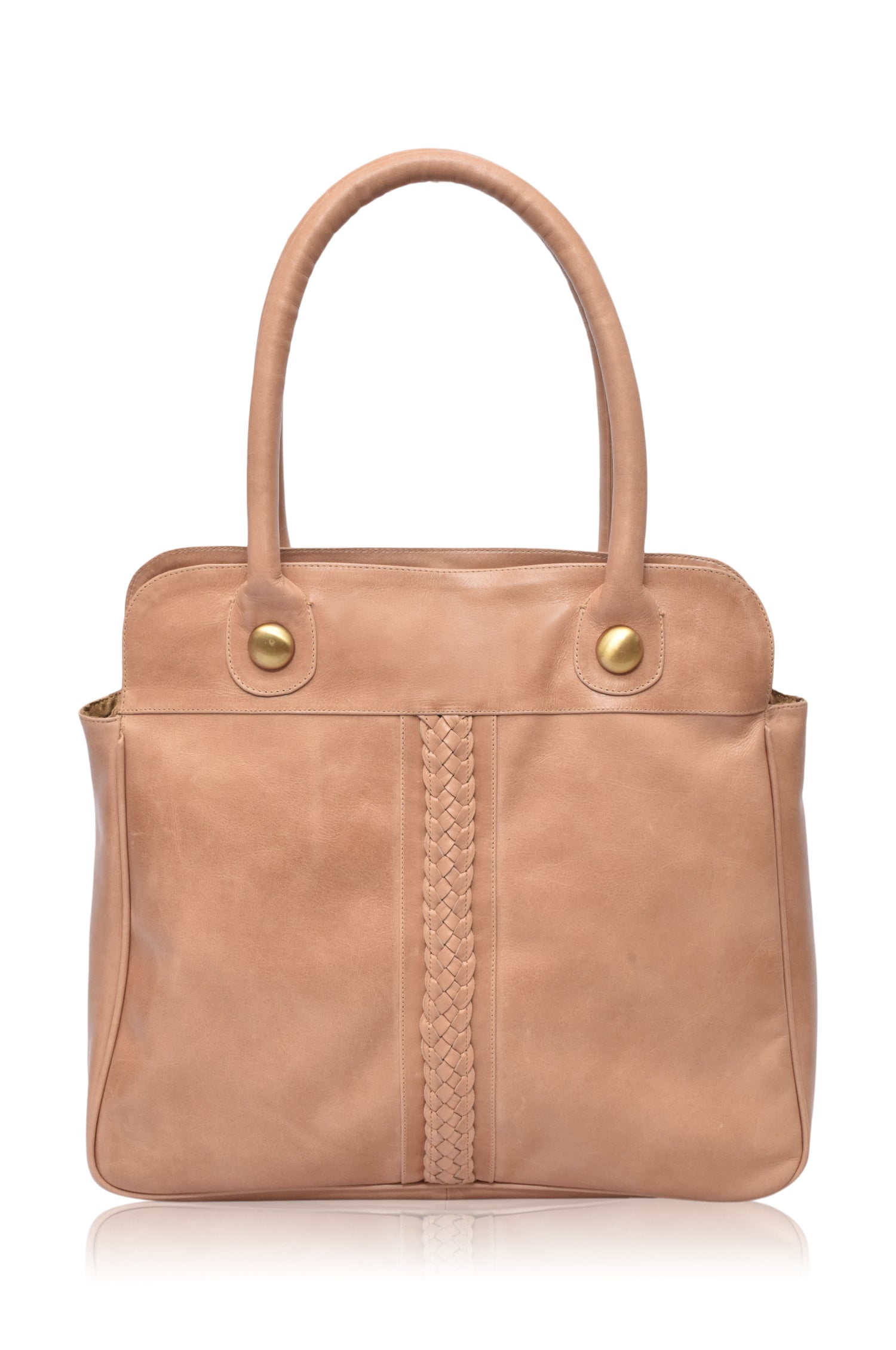 LUXE Bali hand-braided collection leather tote