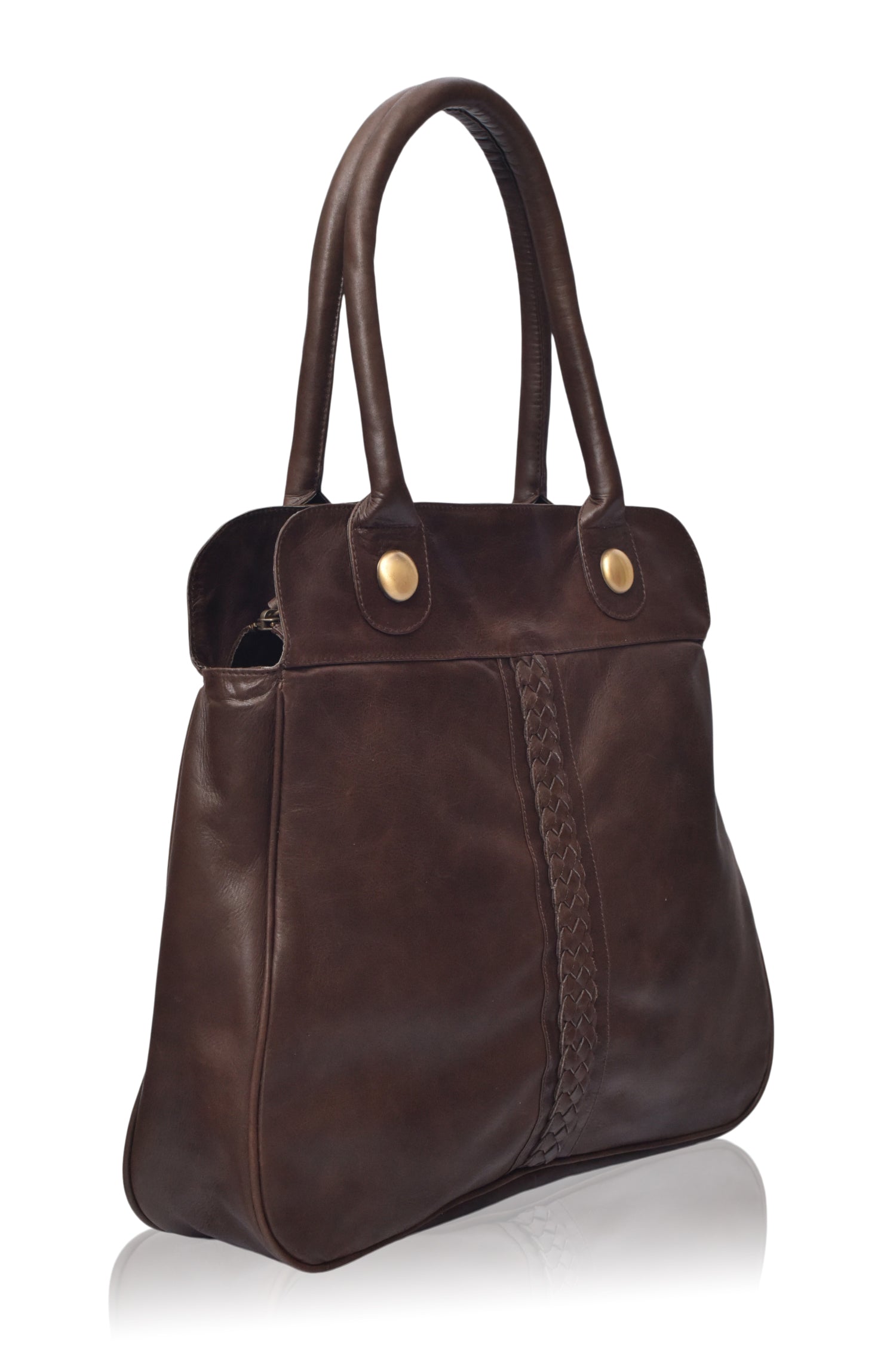 LUXE Bali hand-braided collection leather tote