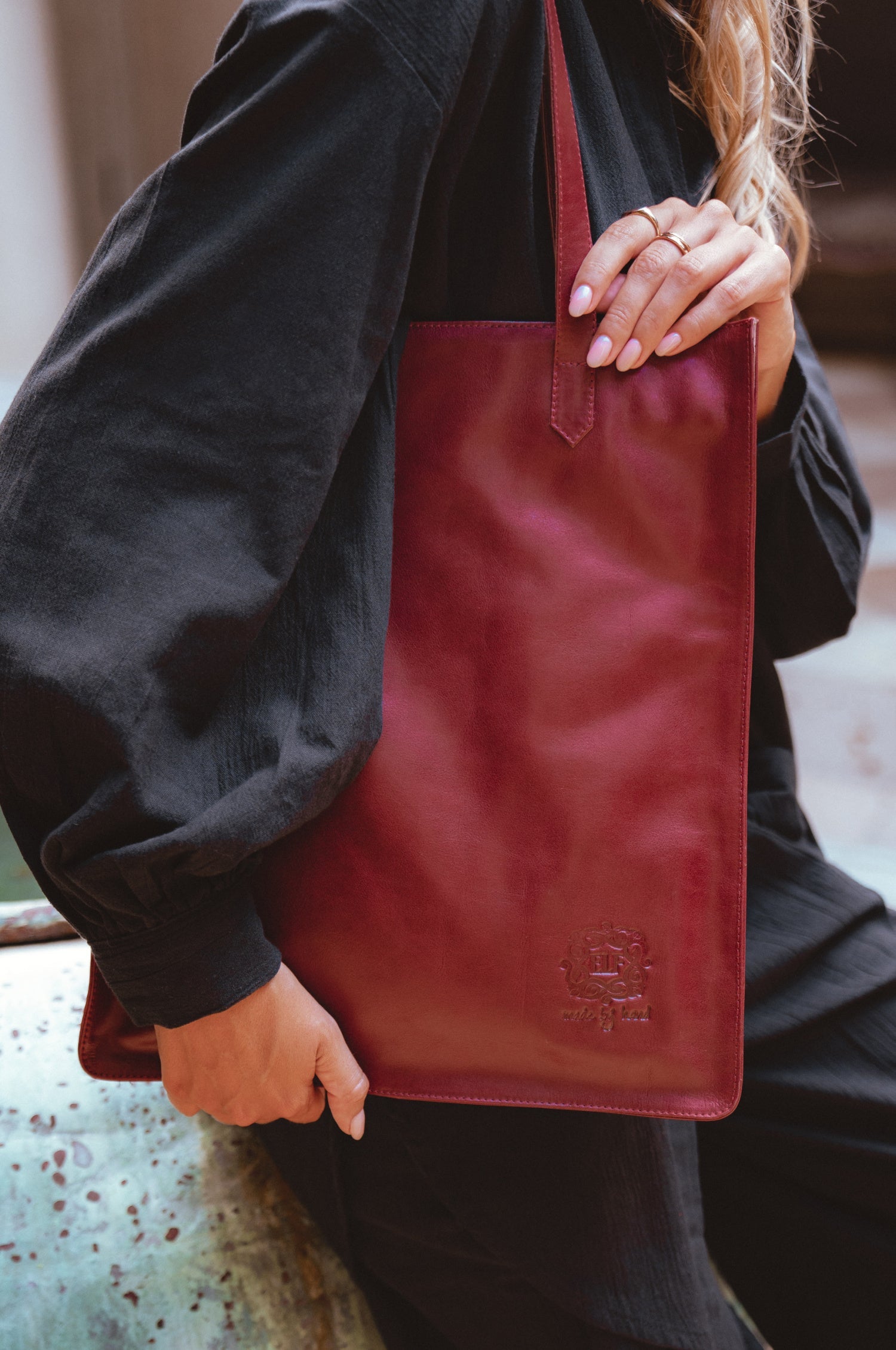 LUXE Bali lifestyle leather tote bag