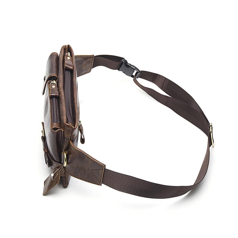 LUXE  Monsieur calfskin vintage leather waist bag