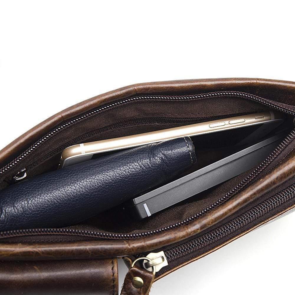 LUXE  Monsieur calfskin vintage leather waist bag