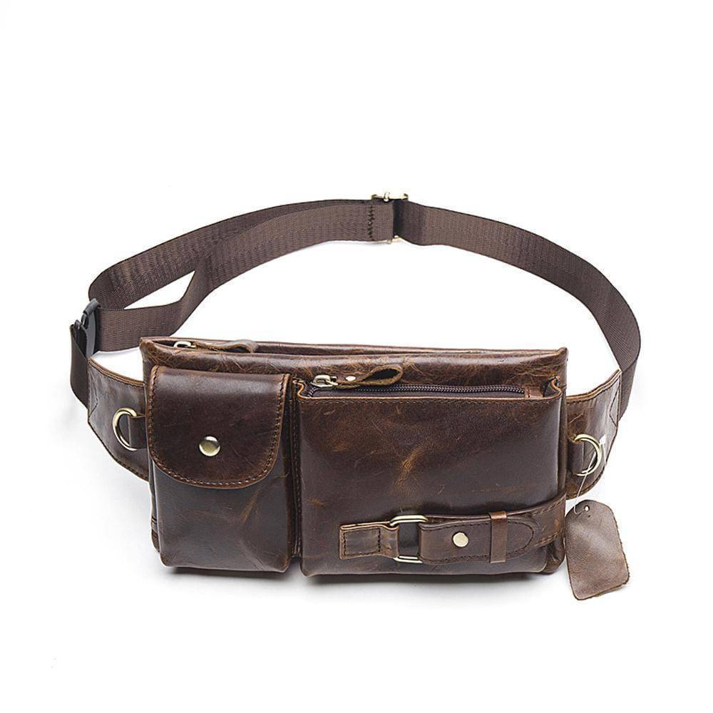 LUXE  Monsieur calfskin vintage leather waist bag