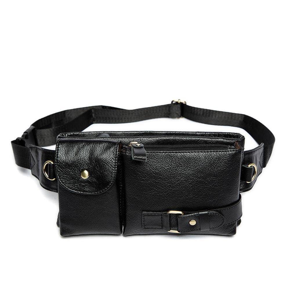 LUXE  Monsieur calfskin vintage leather waist bag