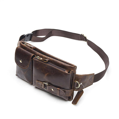 LUXE  Monsieur calfskin vintage leather waist bag
